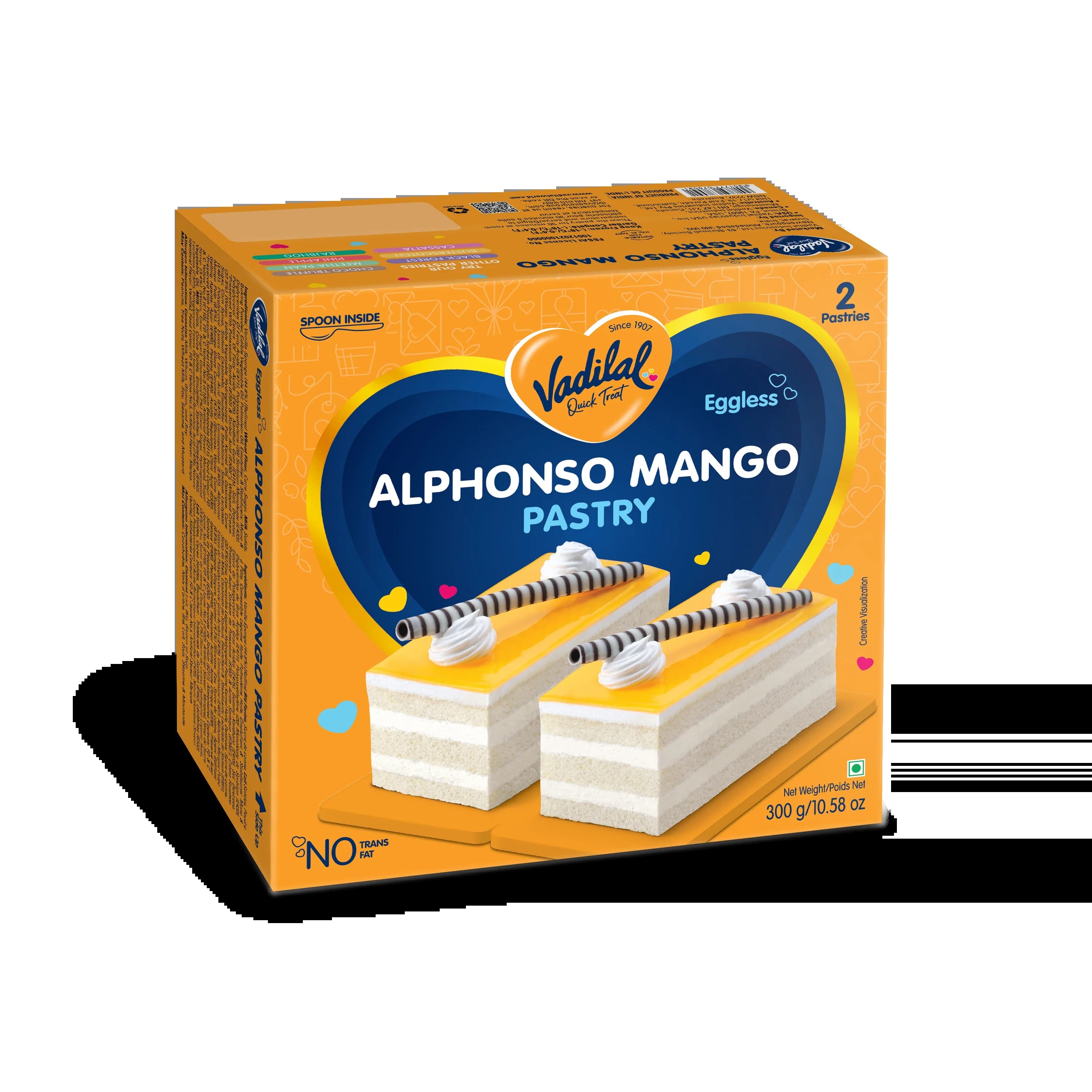 Vadilal Alphonso Mango Pastry 300g - Frozen
