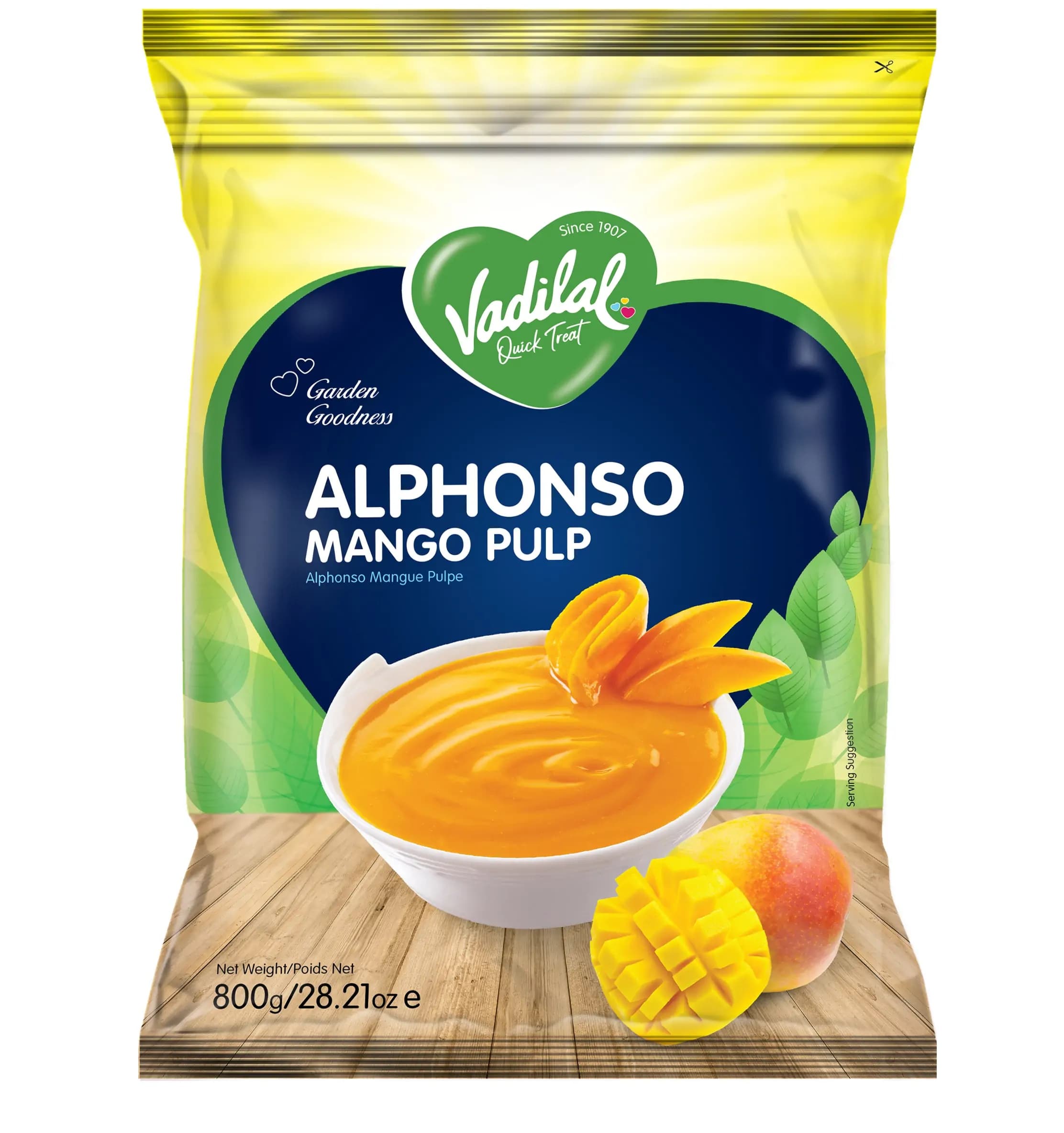 Vadilal Alphonso Mango Pulp 1kg - Frozen