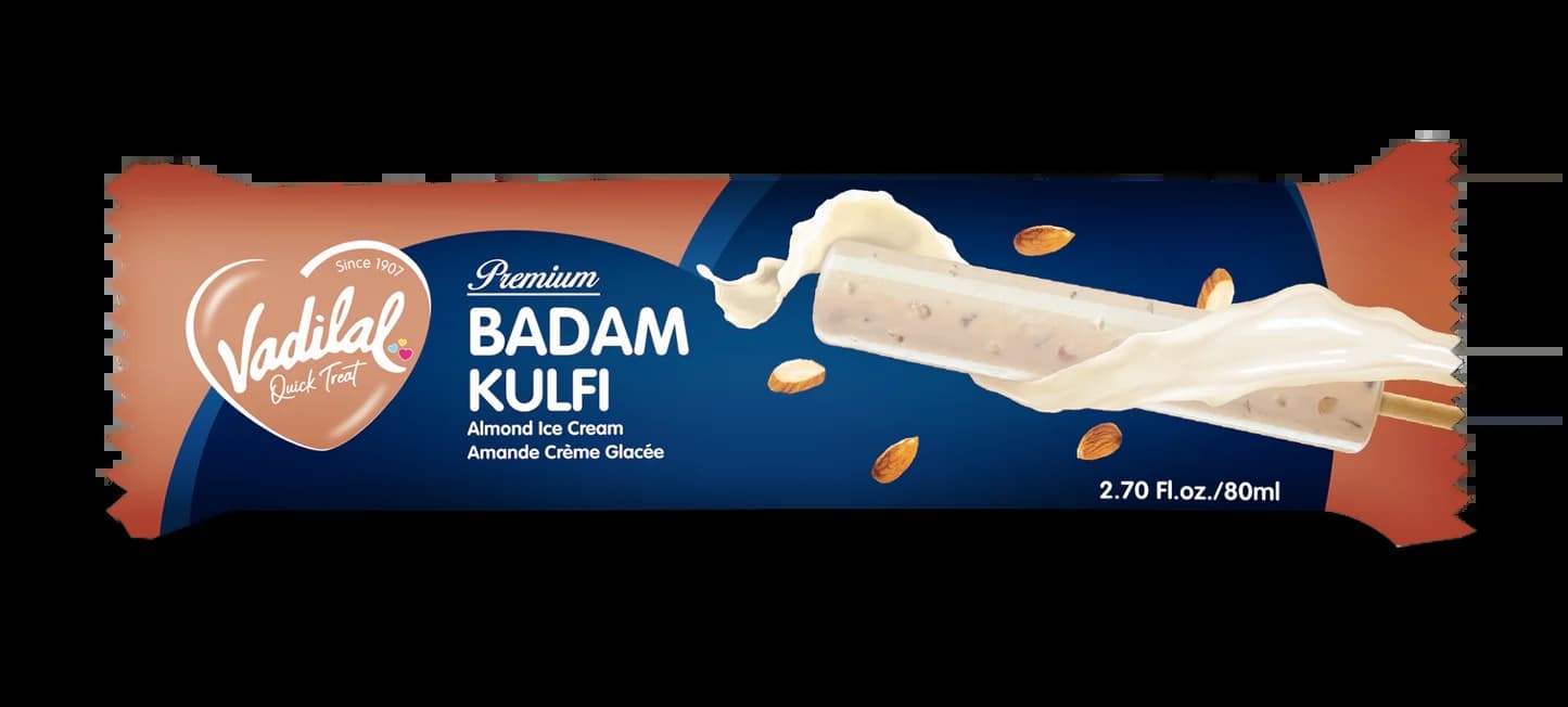 Vadilal Badam Kulfi 80ml - Snacks