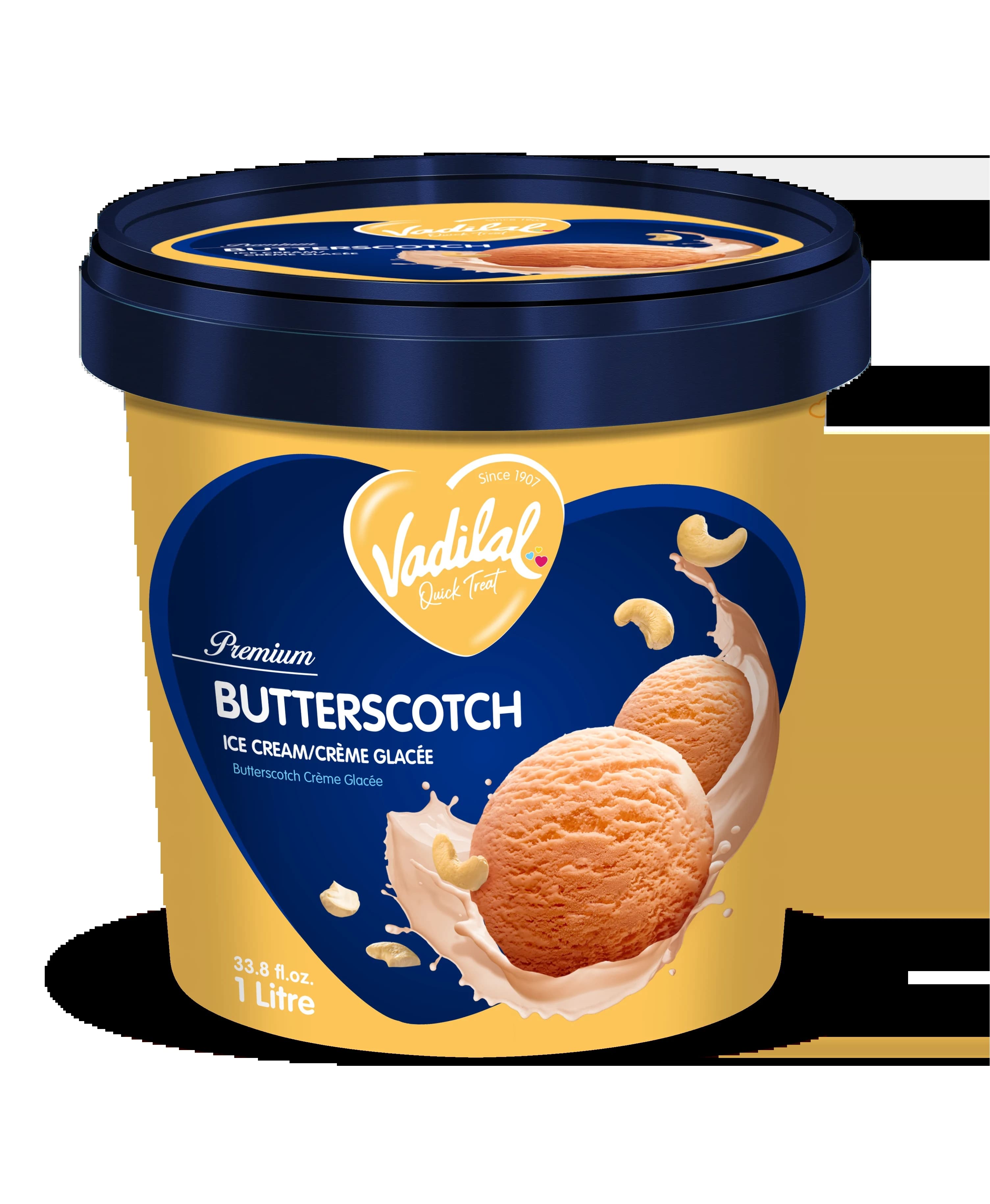 Vadilal Butterscotch Ice Cream 1L - Snacks