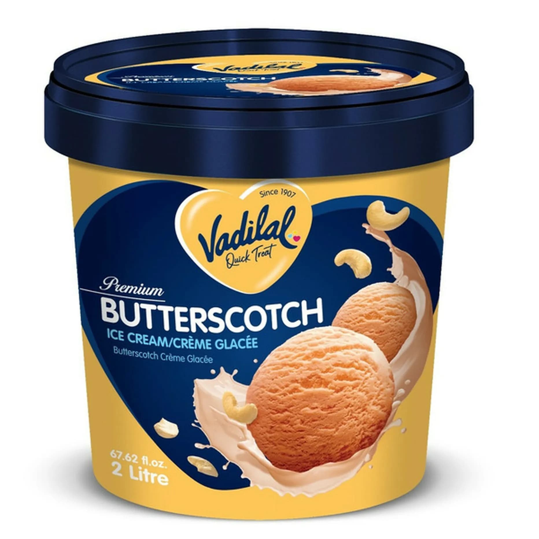 Vadilal Butterscotch Ice Cream 2L - Snacks