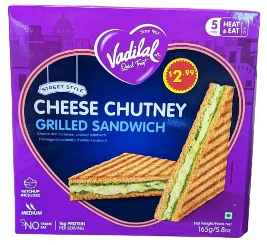 VADILAL CHEES CHUTNY SANDWE - Ready-to-Cook