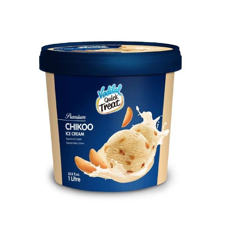 Vadilal Chikoo Ice Cream 1L - Frozen
