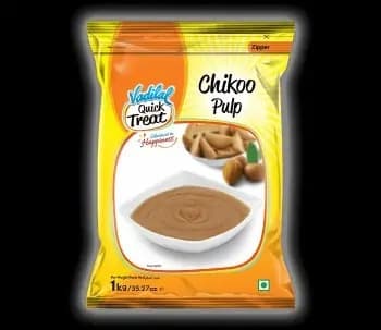 Vadilal Chikoo Pulp 1kg - Frozen