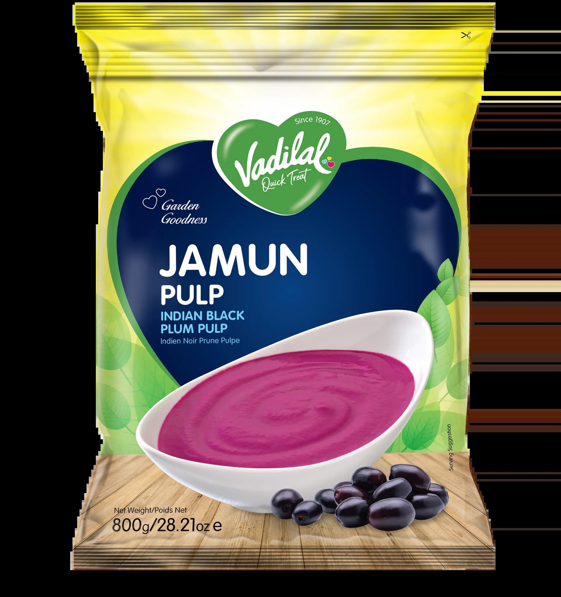 Vadilal Jamun Pulp 800g - Frozen