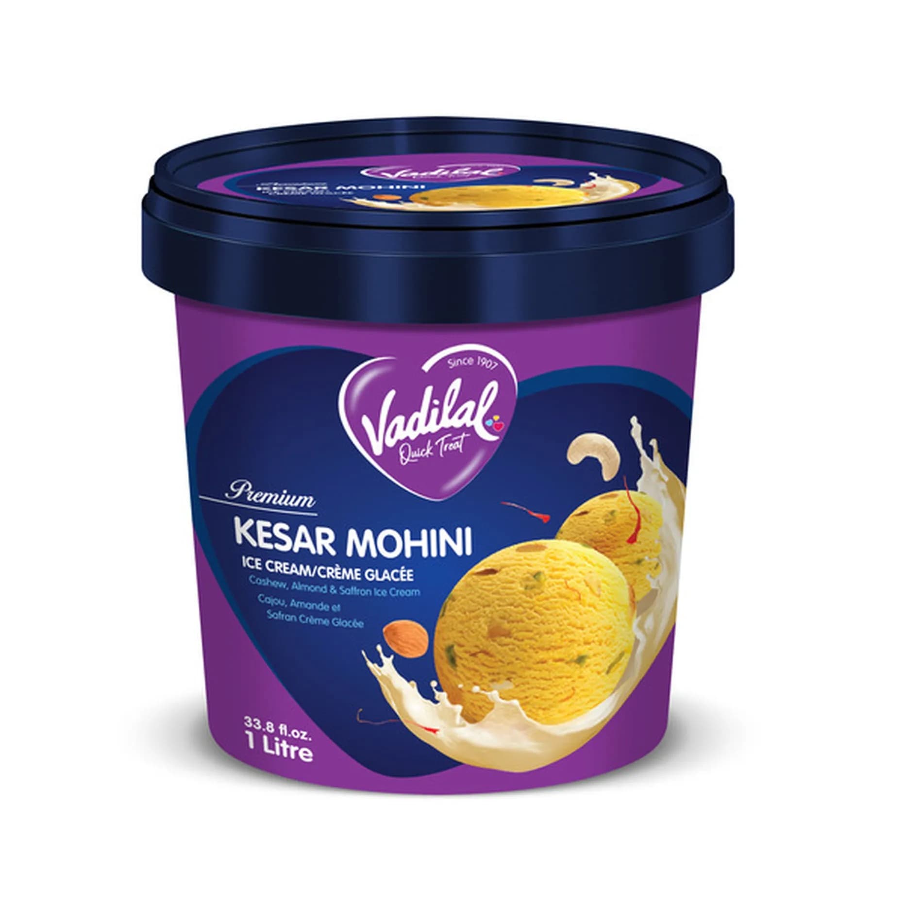 Vadilal Kesar Mohini Ice Cream 1L - Snacks