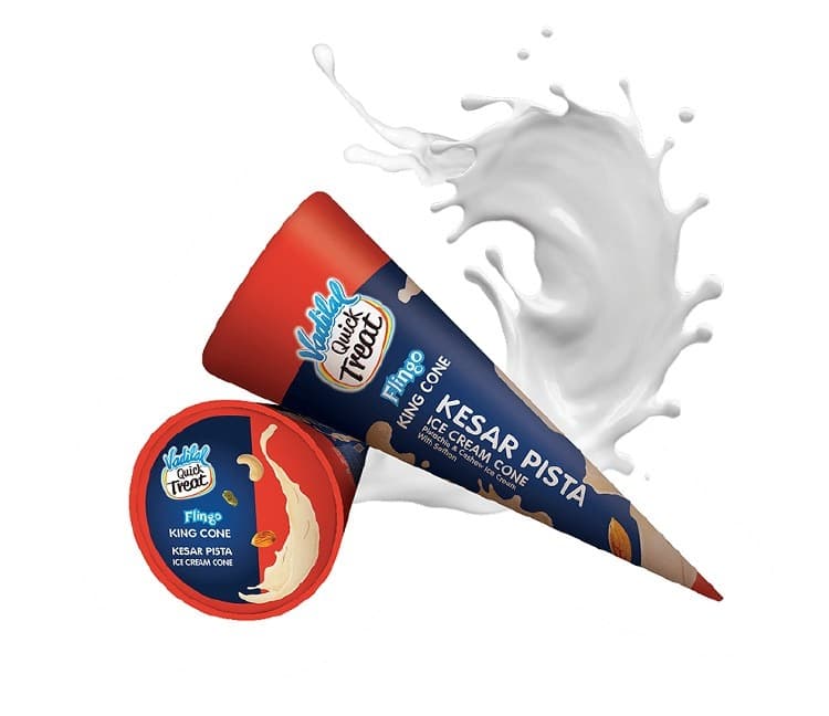 Vadilal Kesar Pista Cone 110ml - Snacks