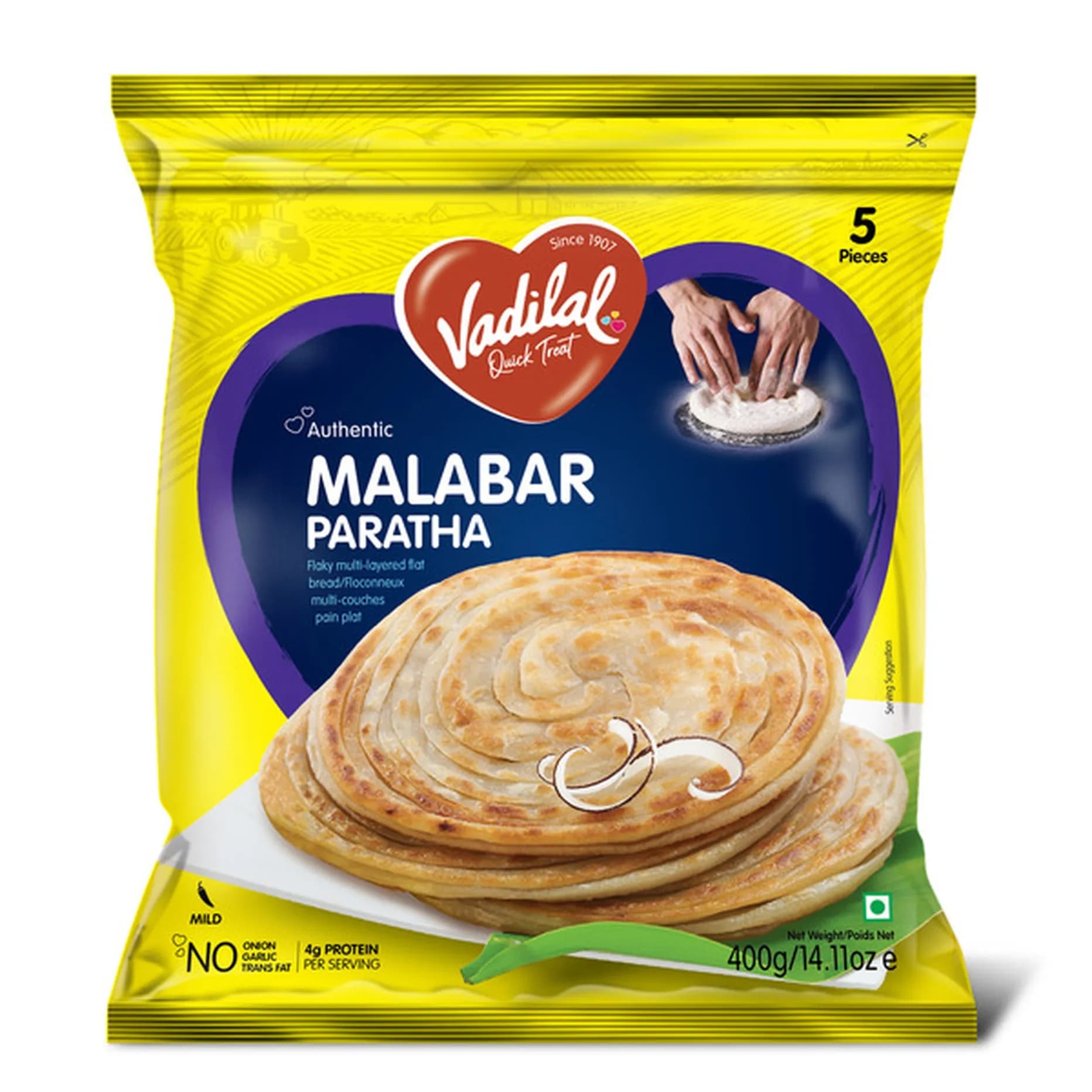 Vadilal Malabar Paratha 400g - Frozen
