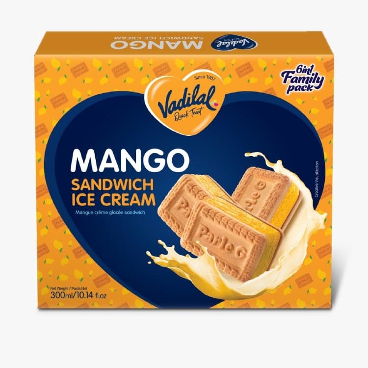 Vadilal Mango Sandwich Ice Cream 300ml - Snacks