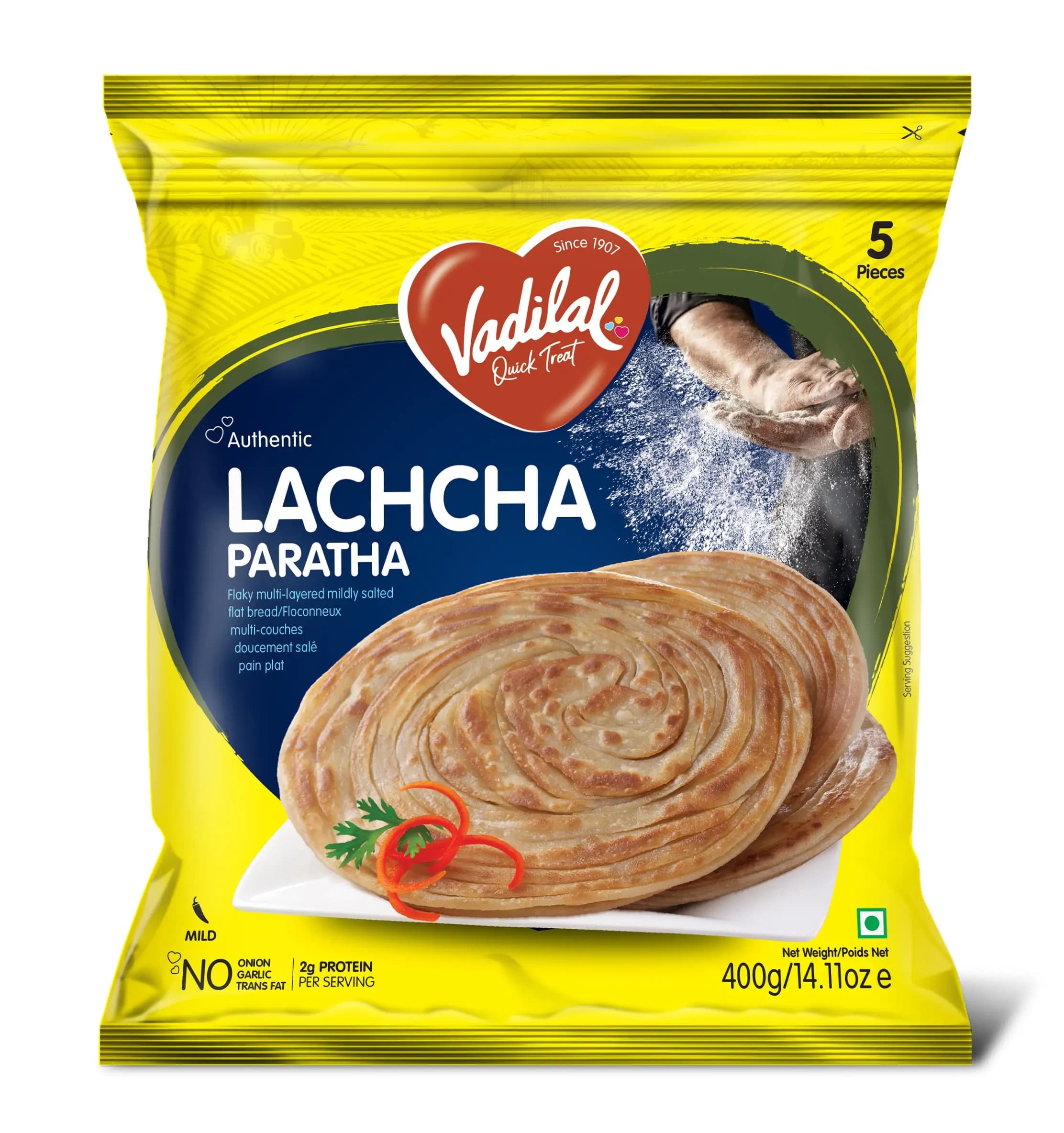 Vadilal Lachha Paratha 5pcs - Frozen
