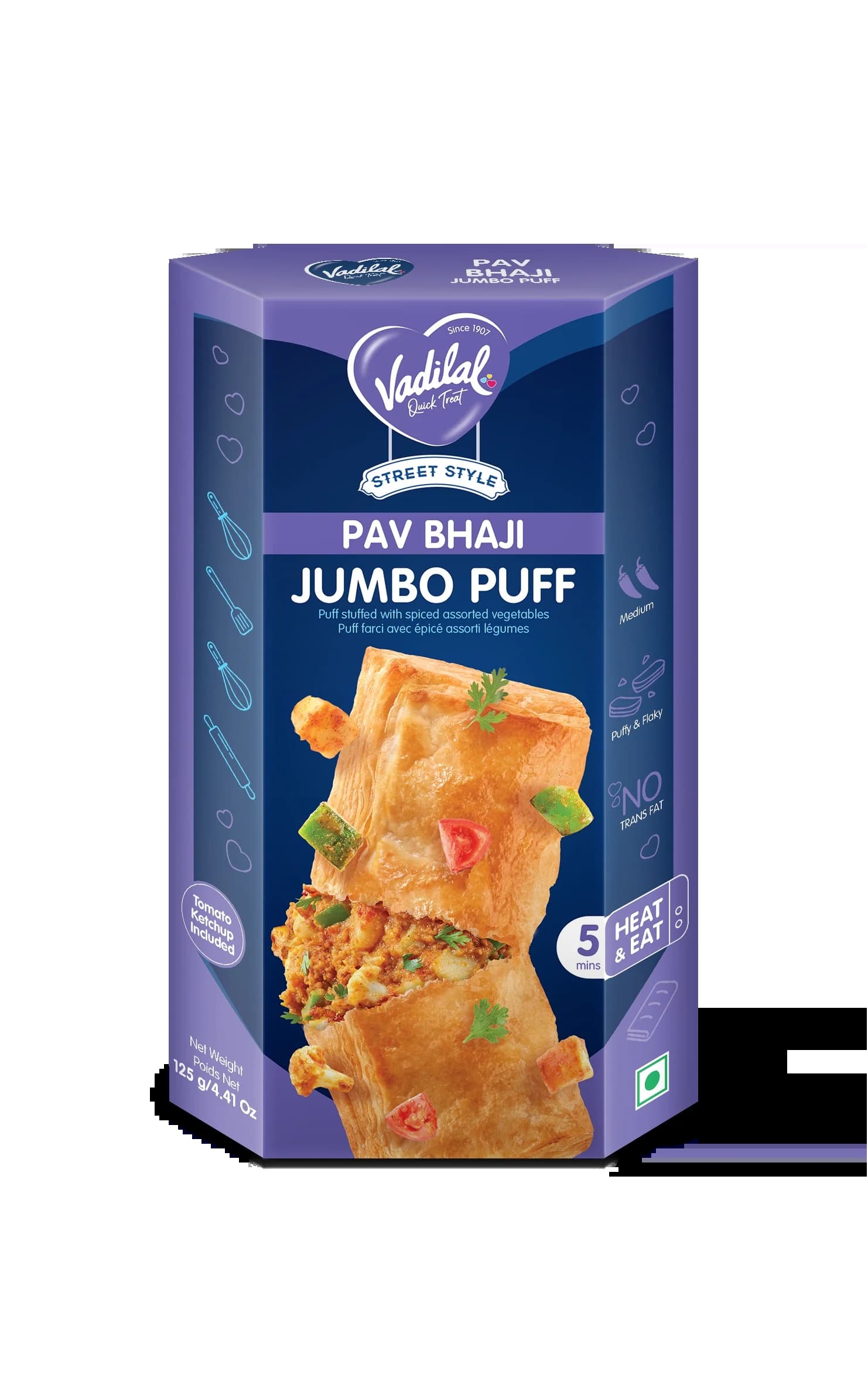 Vadilal Pav Bhaji Puff 284g - Frozen