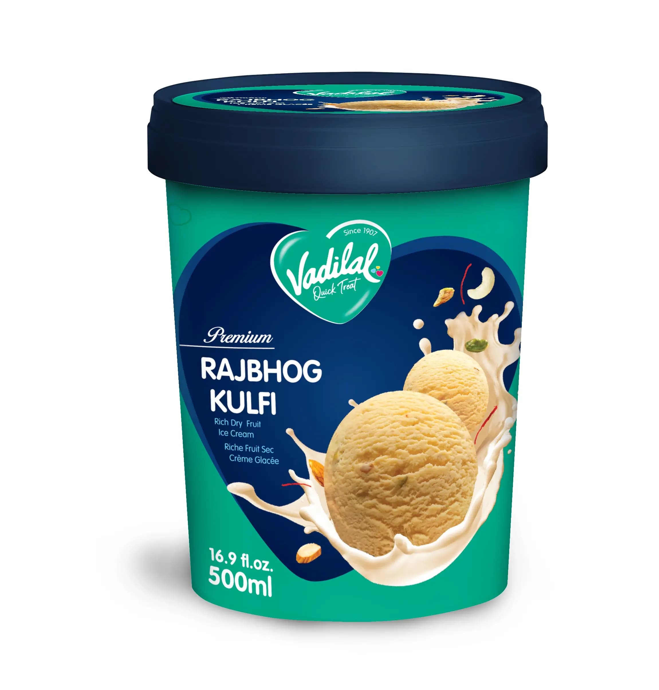 Vadilal Rajbhog Ice Cream 500ml - Snacks
