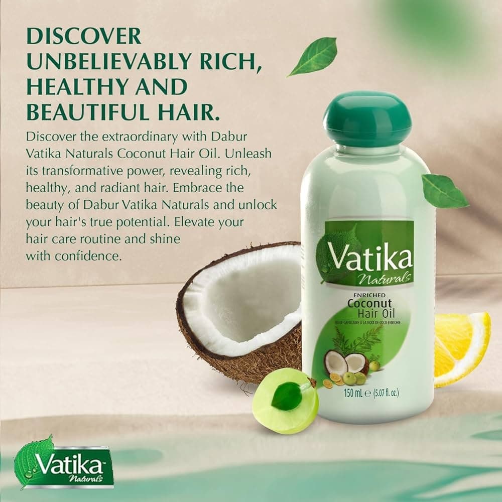VATIKA COCONUT (GREEN) OIL 300ML - Health & Care