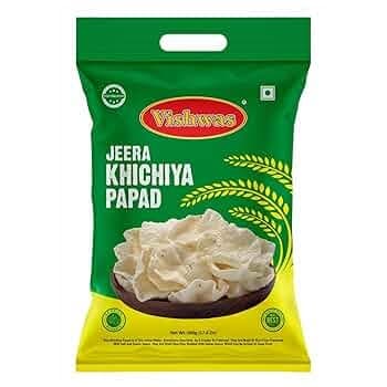 Vishva Jeera Rice Papad 200g - Snacks