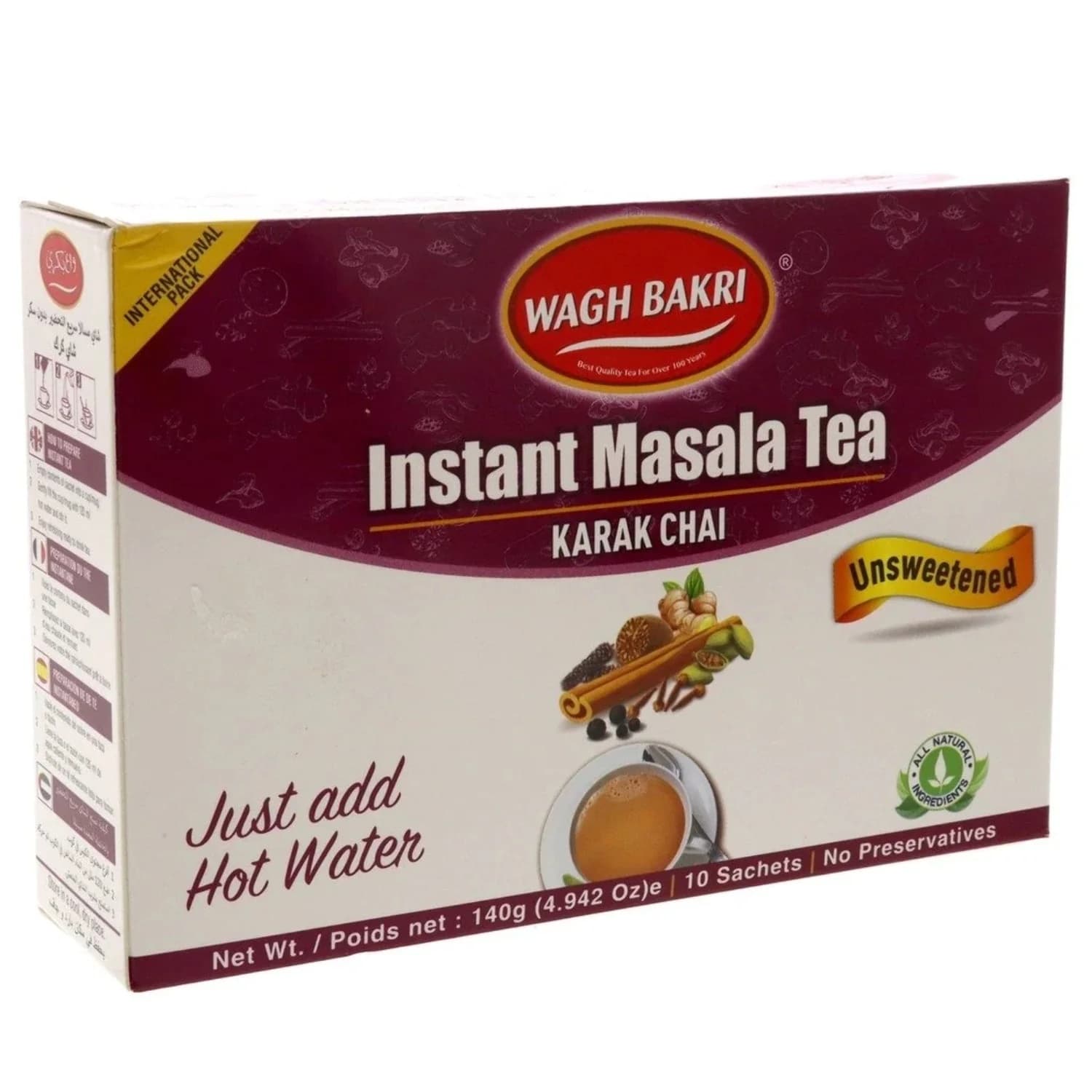 WB MASALA TEA UNSWEETENED - Beverages
