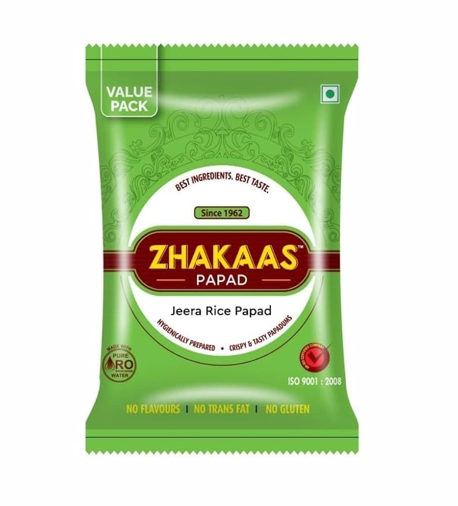 Zaika Rice Jeera Papad 400g - Snacks