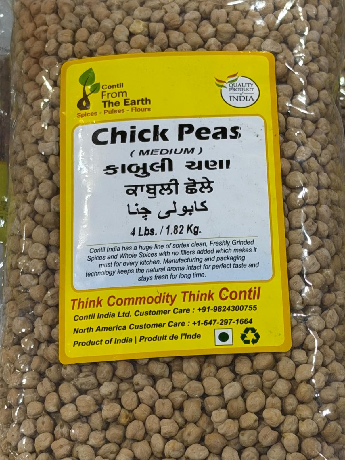 FROM THE EARTH Chick Peas 4lb - Pulses