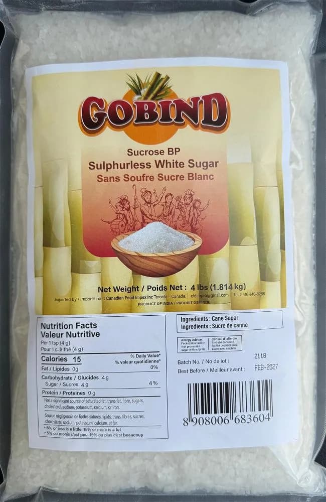 Gobind White Sugar 10lb - Cooking Essentials