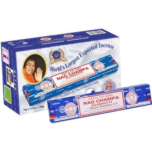 Satya Nag Champa Incense Sticks Pack of 12 180g - Religious