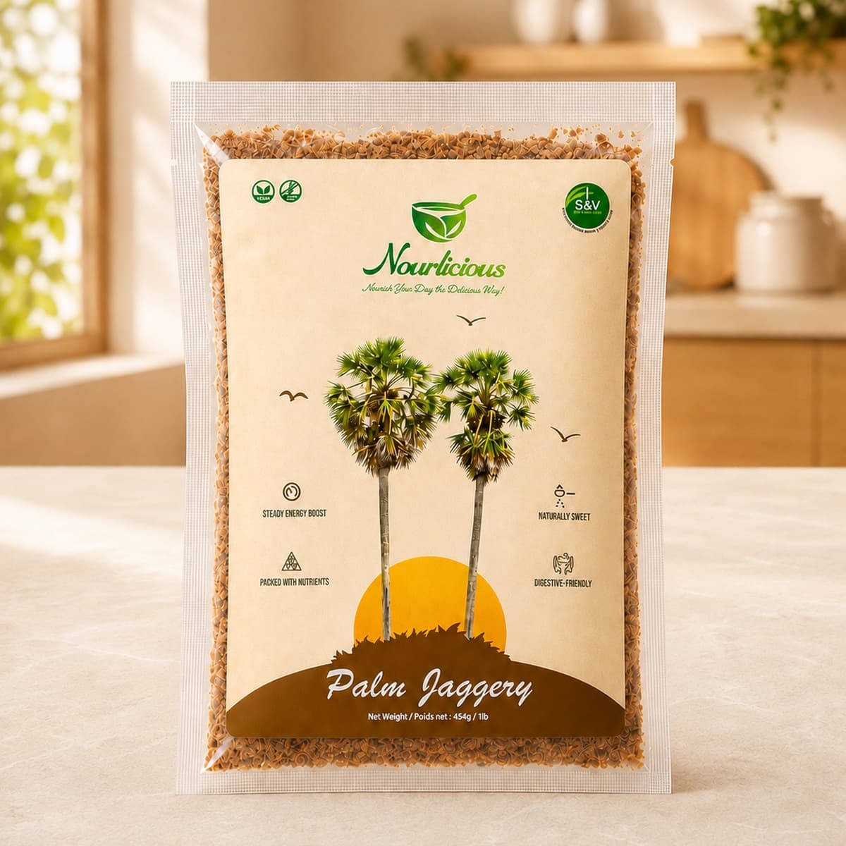 Nourlicious Palm Jaggery 1lb - Cooking Oils, Ghee & Essentials