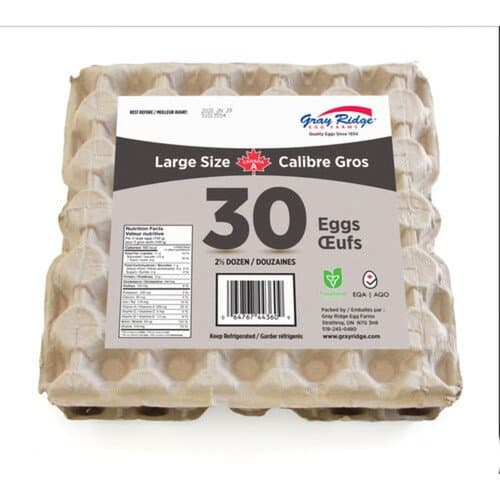 GRAY RIDGE 30 EGGS LARGE SIZE - Dairy