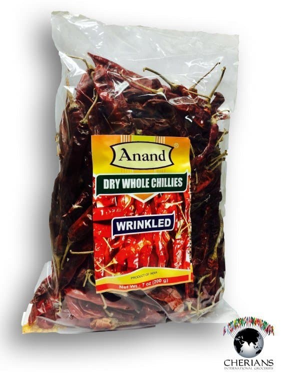 SRI TIRUPATI DRY CHILLI WHOLE 200G - Spices and Herbs
