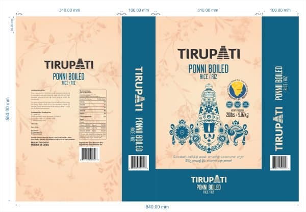 SRI TIRUPATI PONNI BOILED RICE 10LB - Flour & Grains